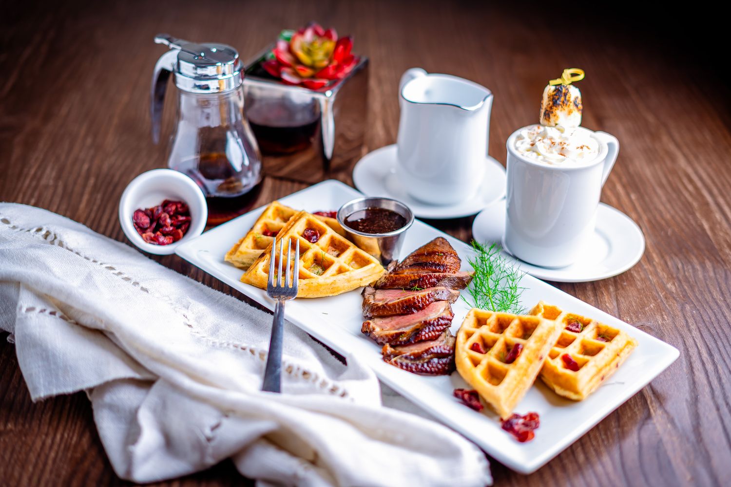 steak & waffles